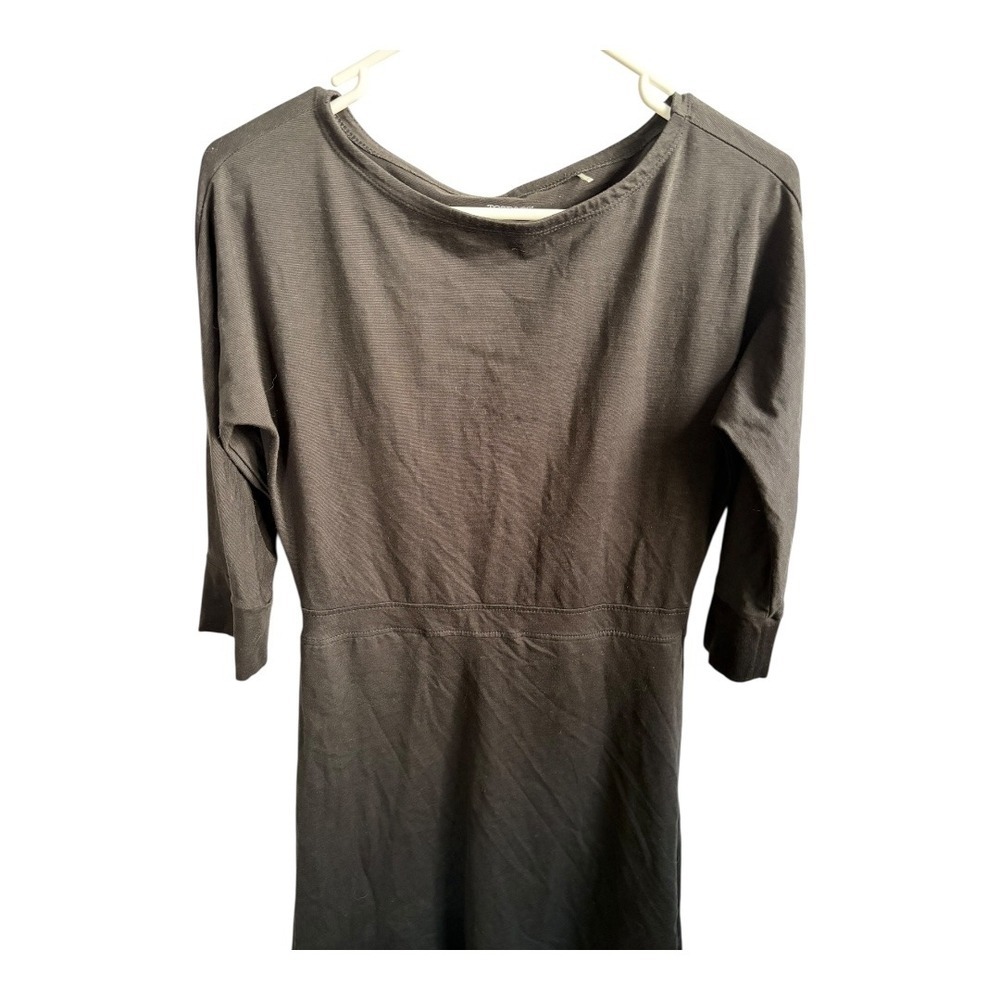 Toad & Co organic cotton 3/4‎ Sleeve Boat Neck Fit Flare Casual Dress Size M - Picture 5 of 10